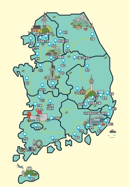 전국 캠퍼스 현황 (자료=한국폴리텍대학)