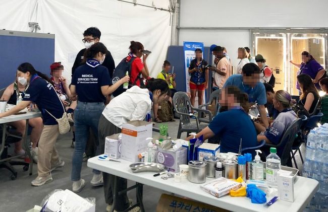 세계스카우트 잼버리 클리닉센터 현장 모습 (사진=대한간호협회 제공)