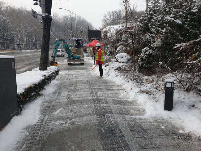 관악구 제설 작업 모습