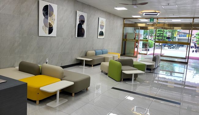 2023년 춘의테크노파크1차 휴게시설 조성 모습.