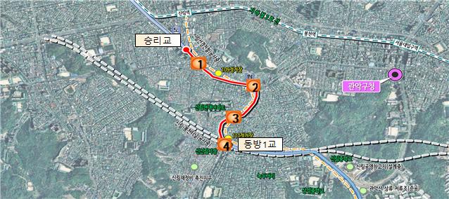 별빛내린천 위치도 사진