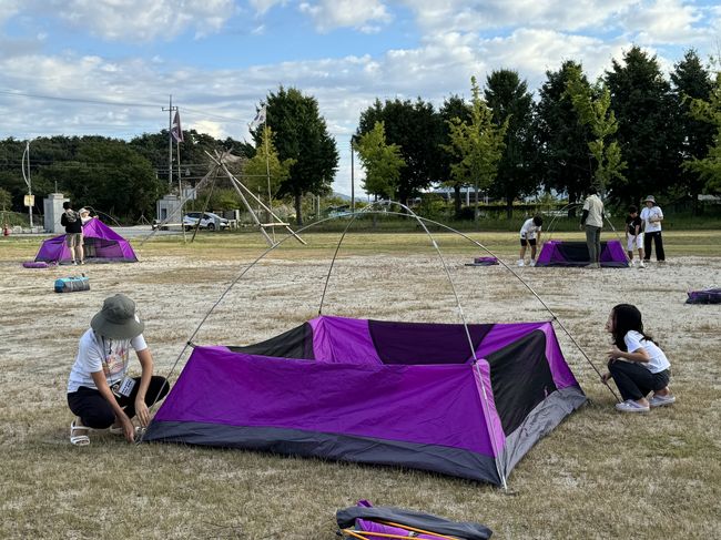 부안 캠핑스쿨-텐트설영