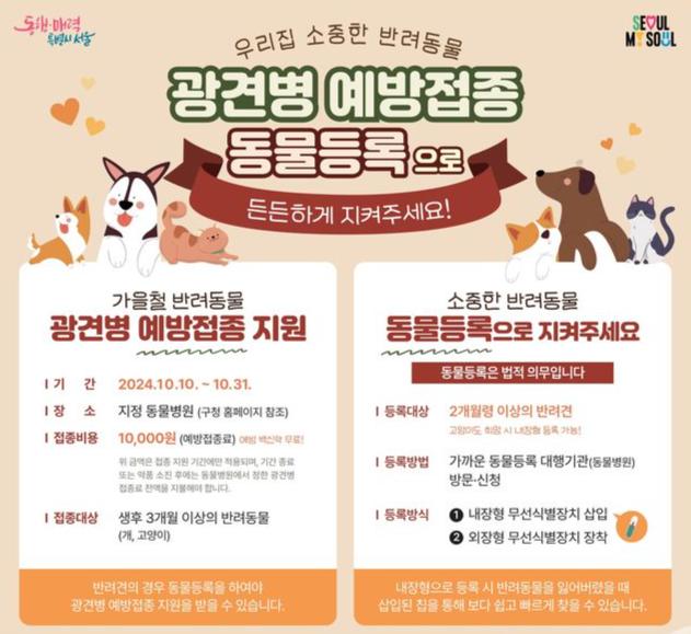 광견병 예방접종 포스터