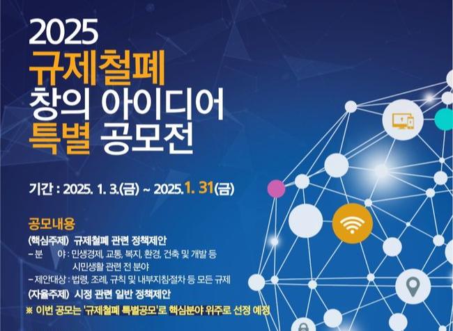 2025 규제철폐 창의아이디어 특별공모전 포스터 (일부)