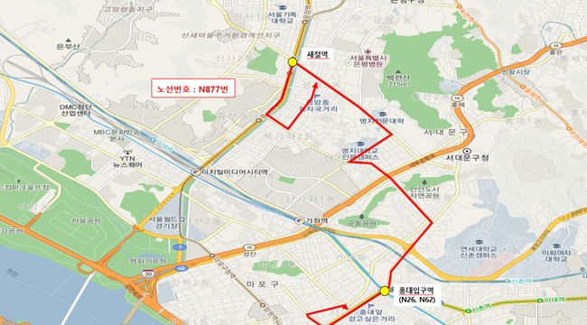 N877번 노선도