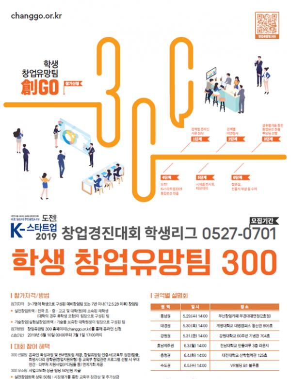 2019 학생 창업유망팀 300 포스터