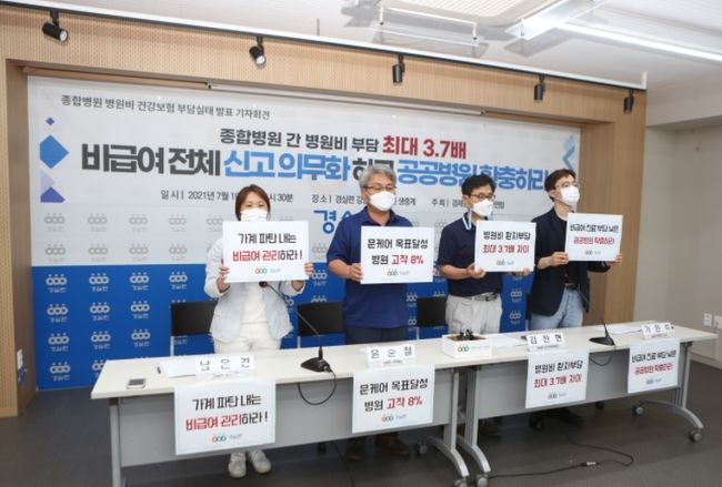 경실련은 19일 늘어가는 비급여 발생을 파악하고 정체된 건보보장률을 높이기 위해서 모든 비급여 의무제출이 필요함을 강조했다.