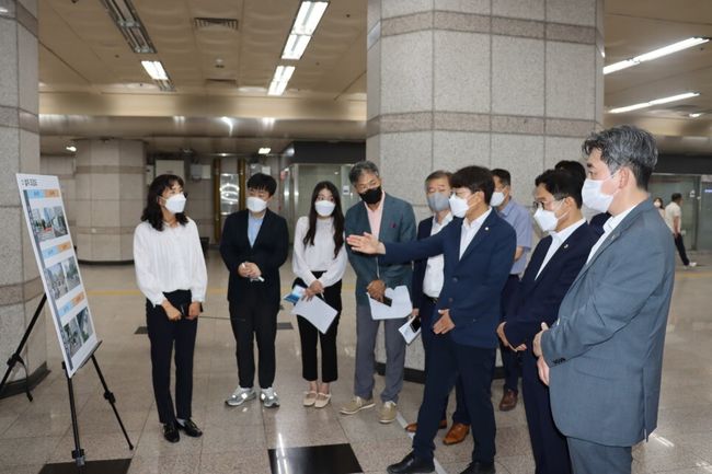 최기상 의원, 7호선 가산디지털단지역 혼잡도 개선사업 현장 점검