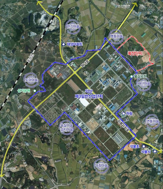 익산3산단 확장.. 미래성장산업 육성에 공백 없다(제3산단 확장조성 현황도)