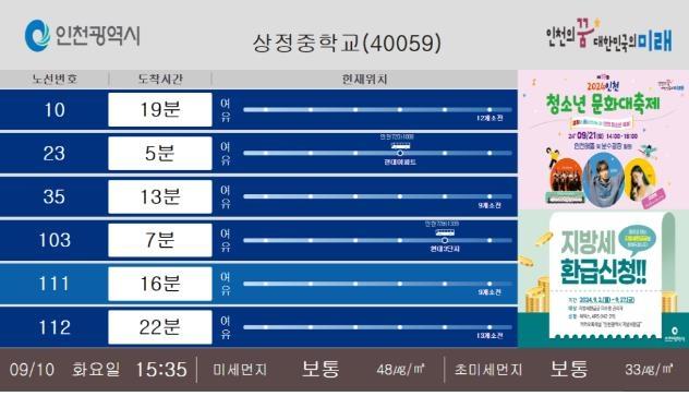 인천시, 바로버스 2.0으로 버스 도착 정보 정확도 높인다