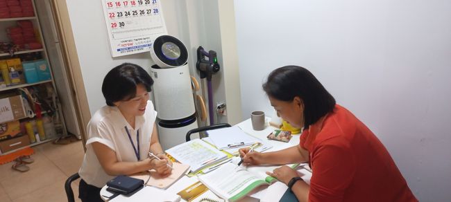 누구나 돌봄 교육 및 모니터링 현장사진